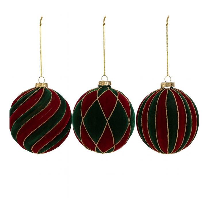 SFERA ARABESQUE VERDE E ROSSO D.10CM