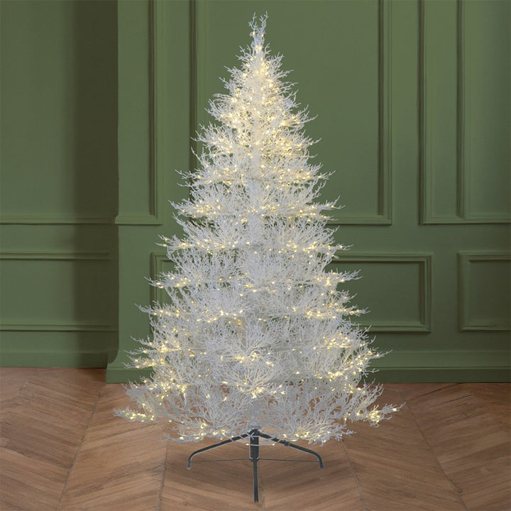 Albero di Natale artificiale Coral White con mini LED integrati | Xone