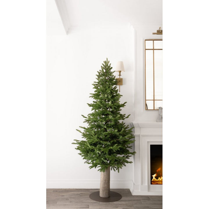 Albero di Natale artificiale Rockefeller Slim by Salvatore Izzo, salvaspazio con base tronco | Xone