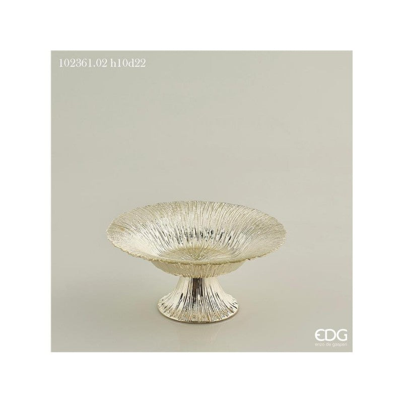 Alzata bisanzio raggi h10xd22cm silver