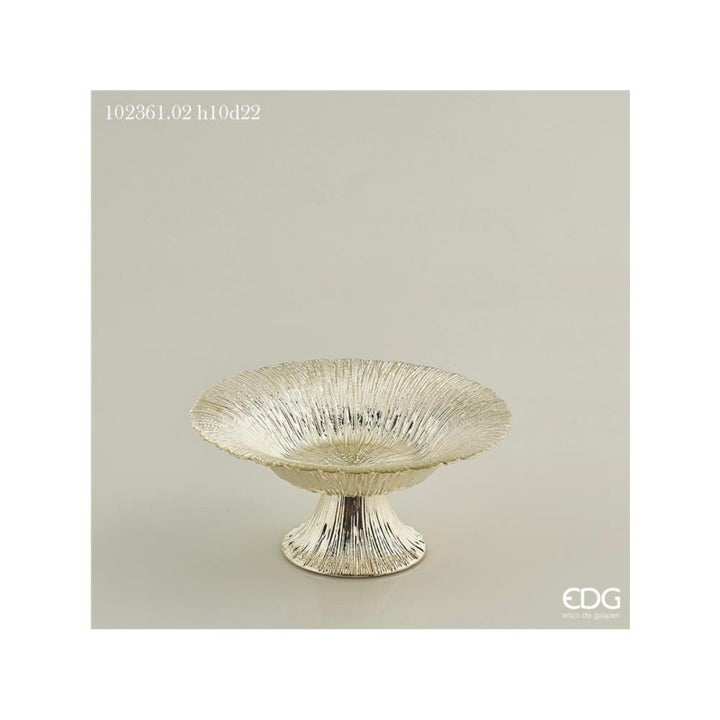 Alzata bisanzio raggi h10xd22cm silver