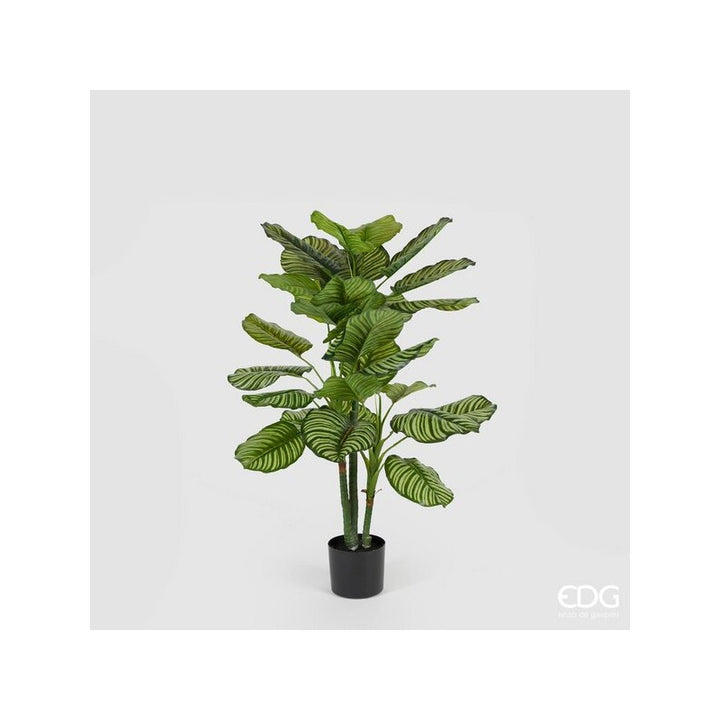 Pianta artificiale Calathea Bell con vaso 115h cm EDG