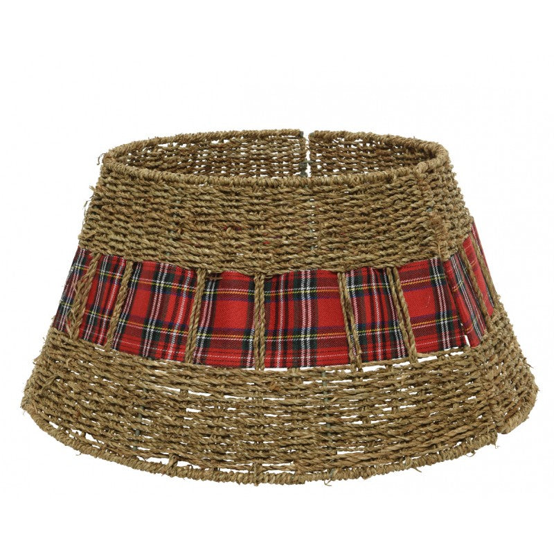 Copri Base Albero in Vimini Fantasia Scozzese