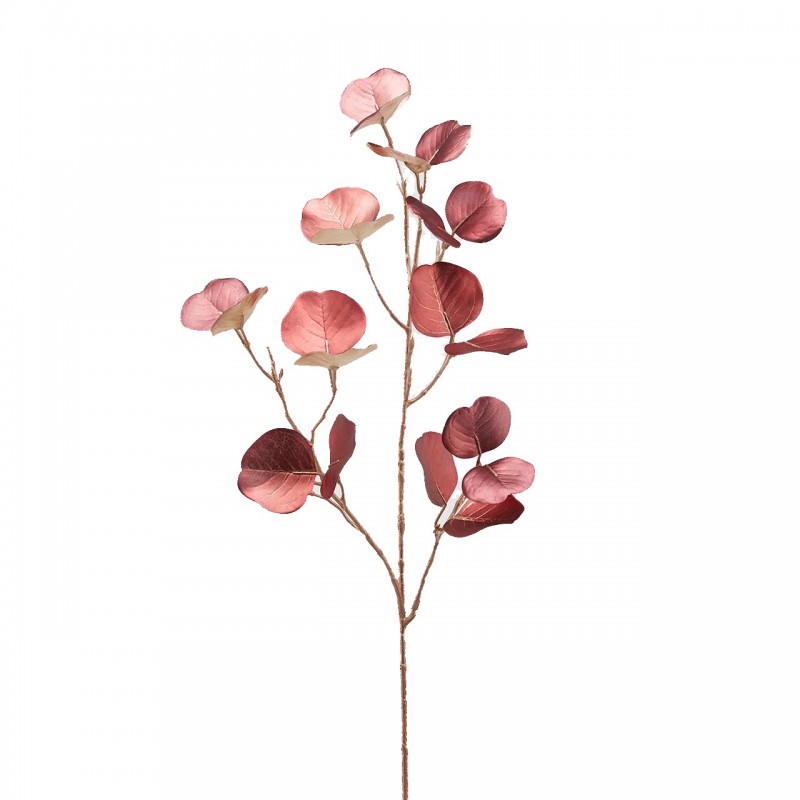 Ramo fiore artificiale Eucalipto rosa 84h cm