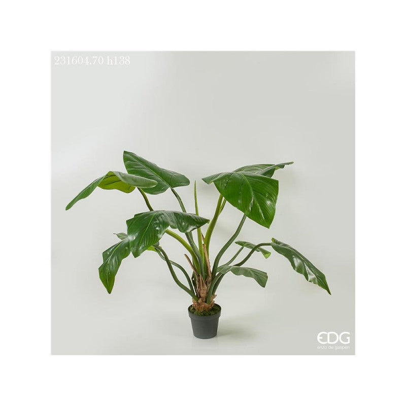 Pianta artificiale Filodendro con vaso EDG