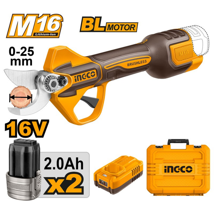 Forbici Da Pota 0-25mm A Batteria 16v con caricabatteria