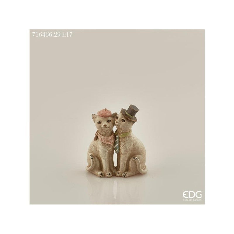 Gatti poly lui+lei h17cm