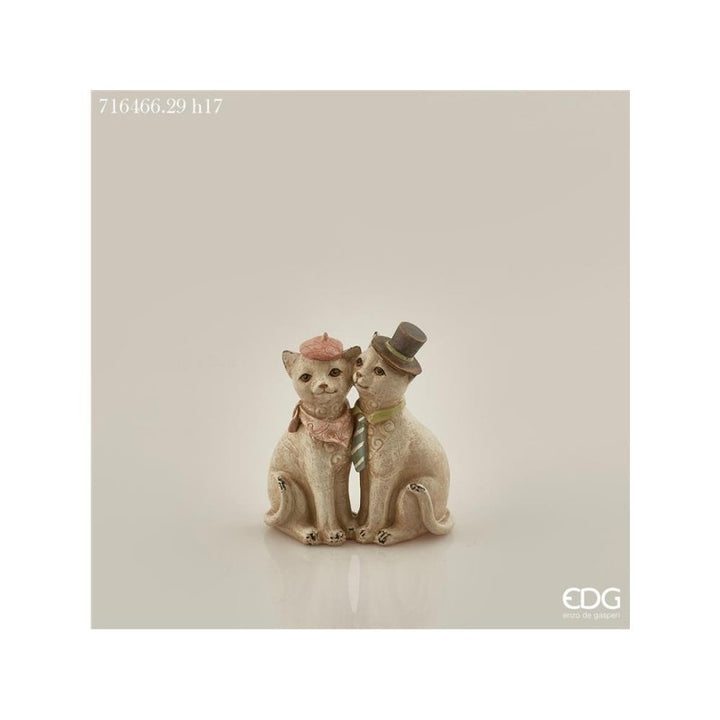 Gatti poly lui+lei h17cm