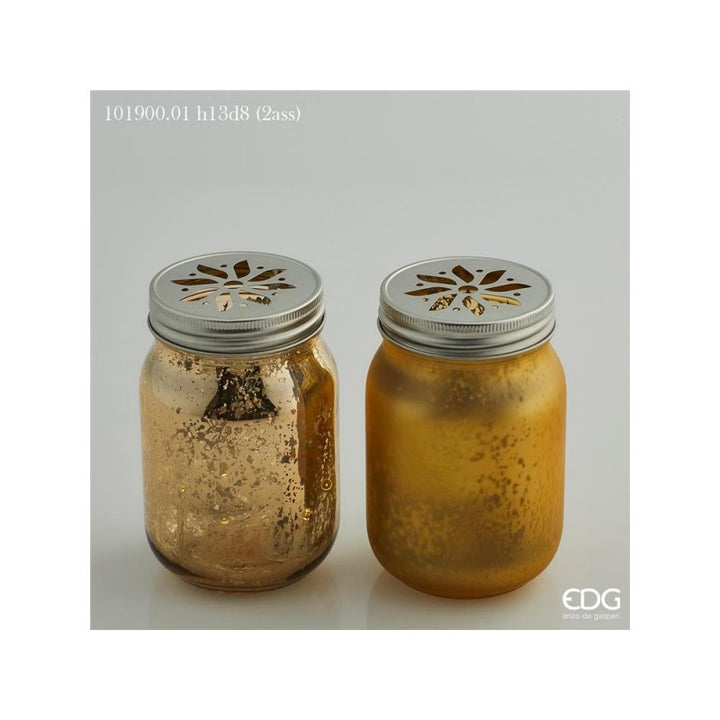 Lanterna barattolo con 5 led (assortito)