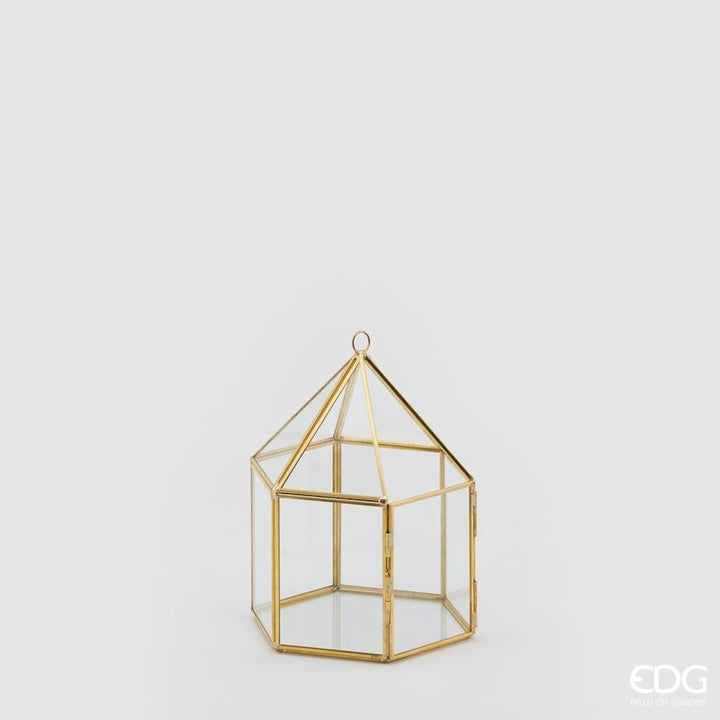 Lanterna esagonale gold h 19