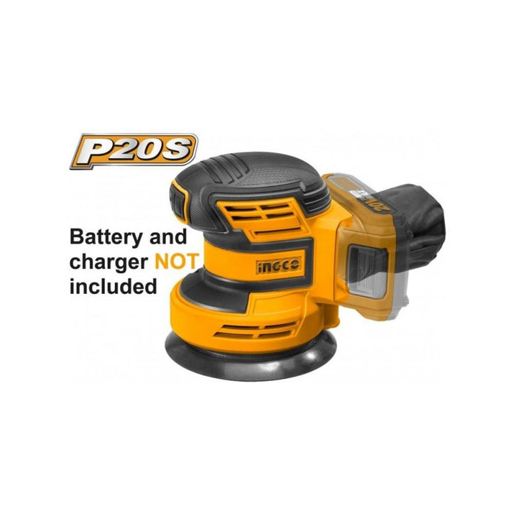 Levigatrice rotorbitale a batteria Ingco 20v