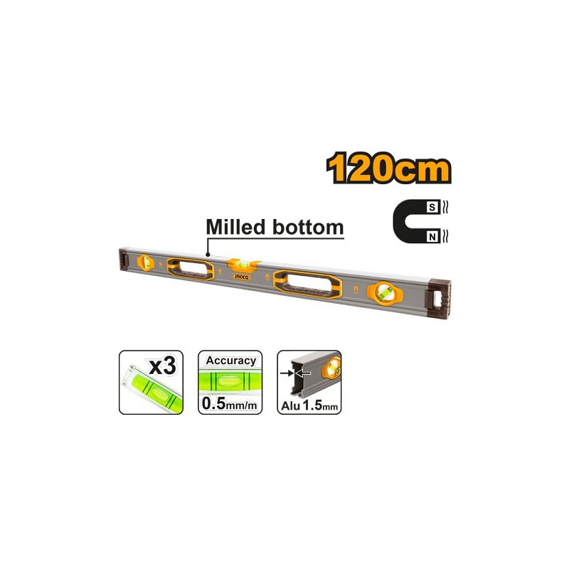 LIVELLA CON MAGNETI 120 CM
