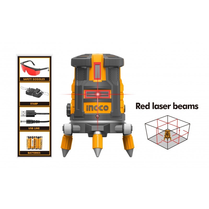 Livella laser autoregolabile 0-30M (Raggio Rosso)