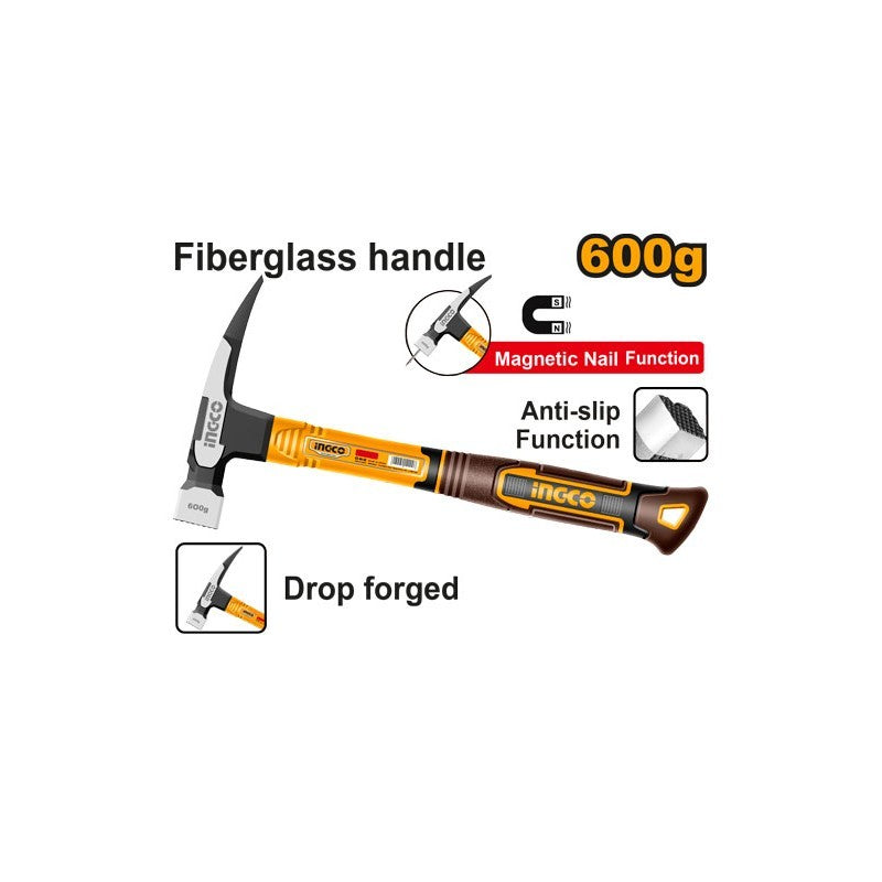 Martello Da Carpentiere 600gr Imp. Vetroresina Antisc.