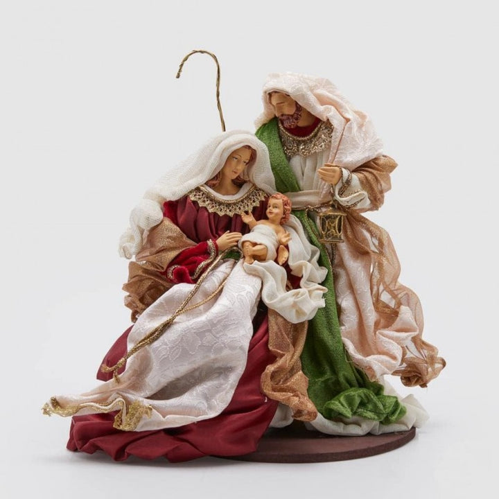 Nativita King con base H40cm verde e rossa EDG