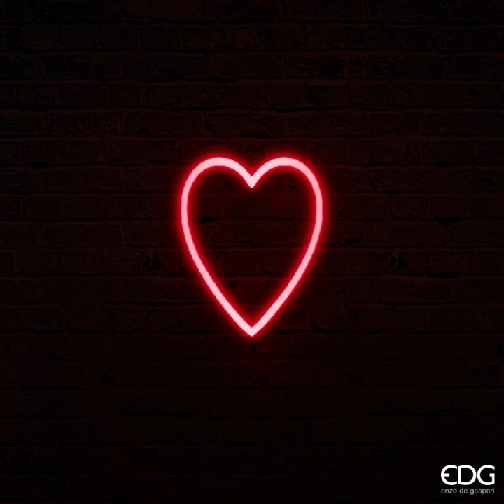 Neonled cuore a 2 facce rosso h30cm| EDG
