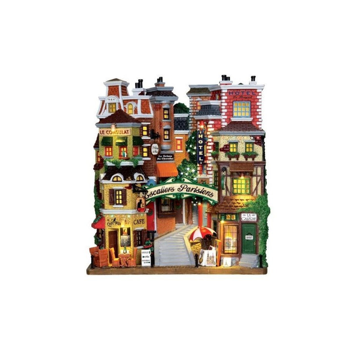 Paesaggio con scalinata parigina - Lemax