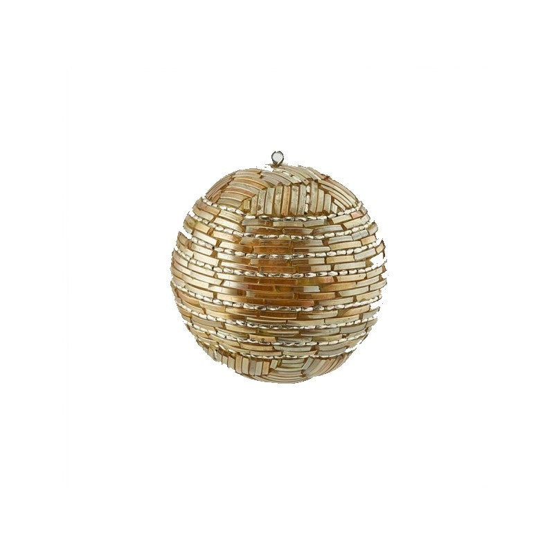 Palla fili di perle ø12cm gold