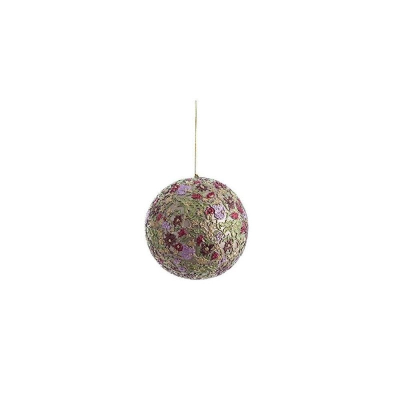 Palla rosa e champagne decorata a mano