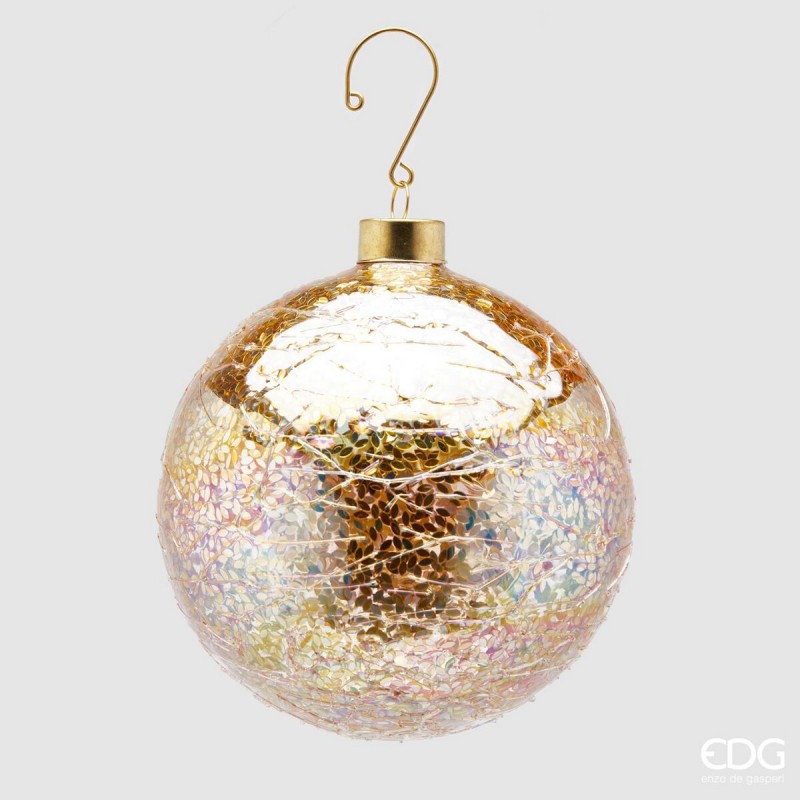 Palla Vetro Microfoglie D12 Oro | EDG