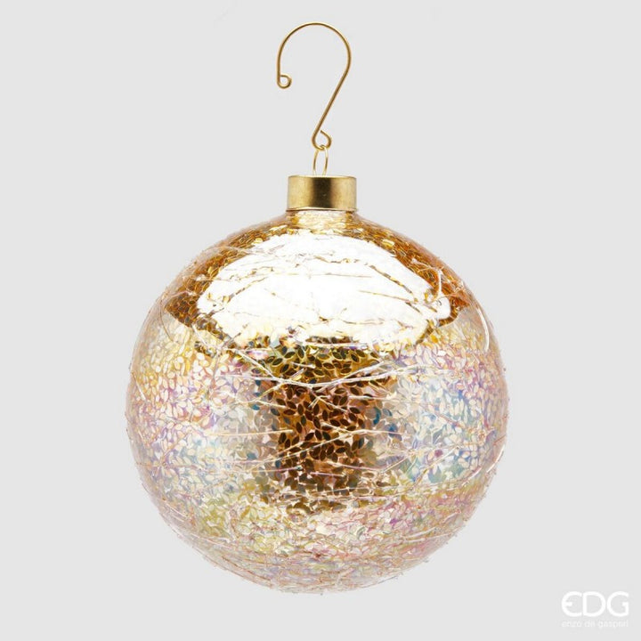 Palla Vetro Microfoglie D12 Oro | EDG