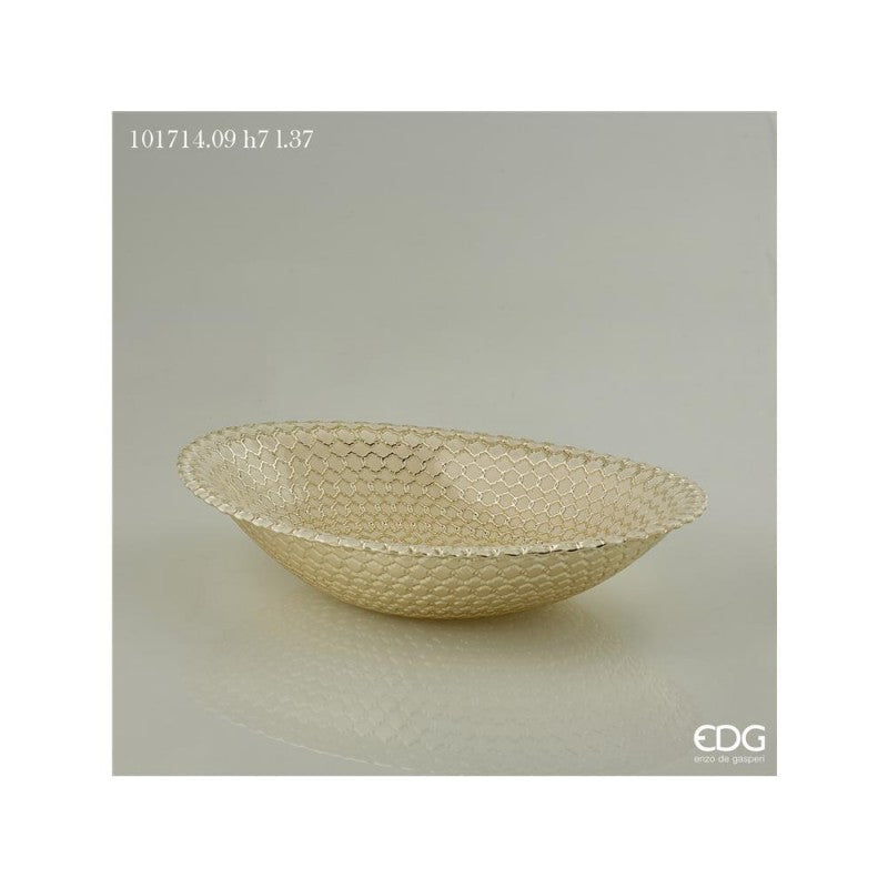 Piatto bisanzio ovale decorazione oro