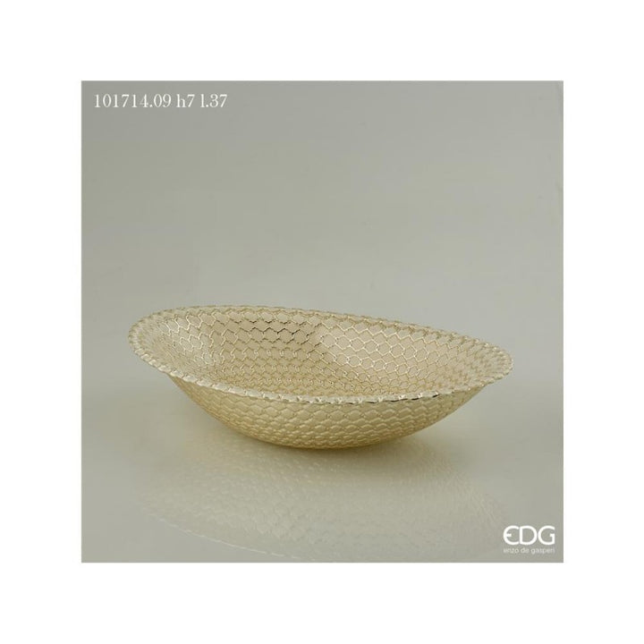 Piatto bisanzio ovale decorazione oro