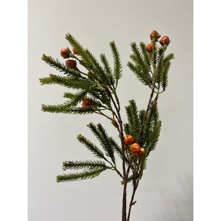 Pianta artificiale Pino Bell con bacche 73h cm EDG
