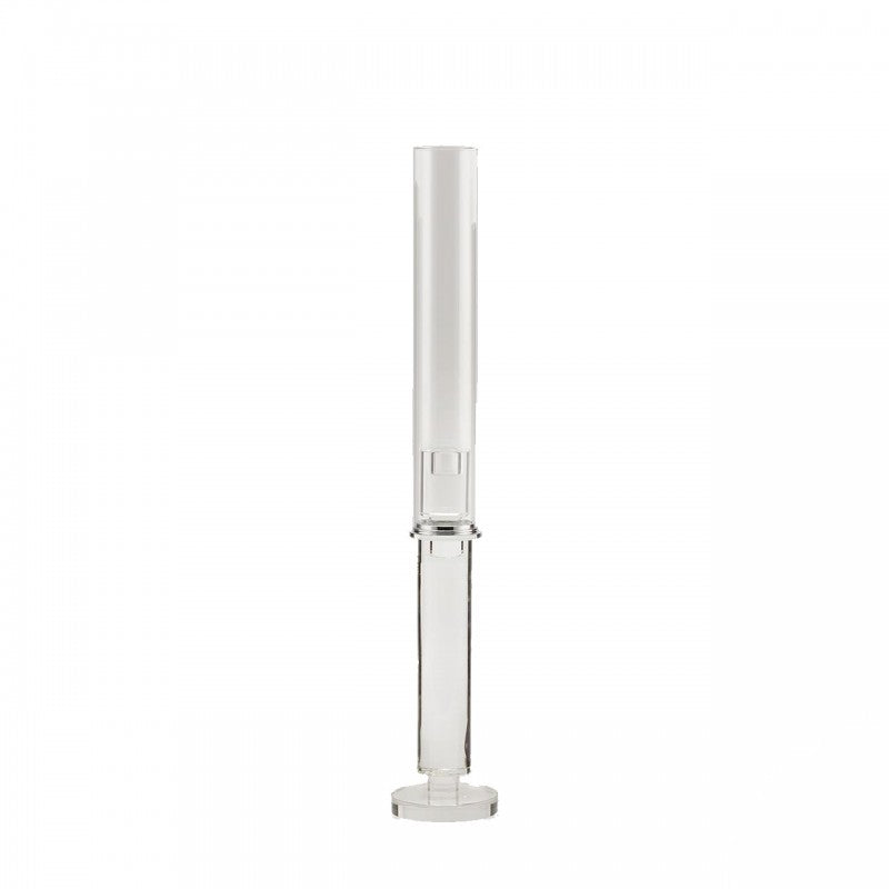 Portacandela Crystal Stelo con Cilindro H62 Cm
