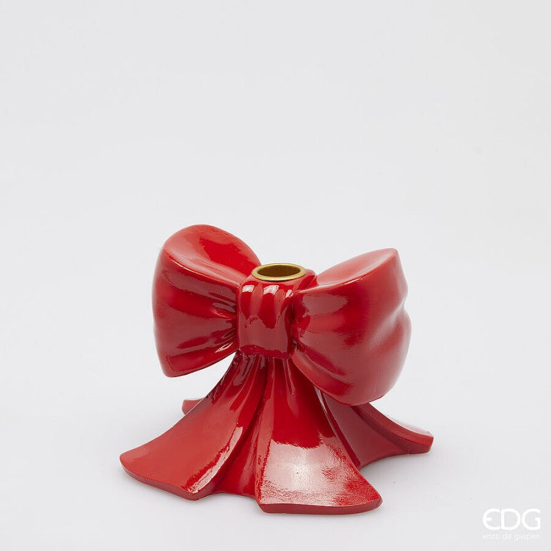 Portacandela Fiocco Rosso Lucido | EDG
