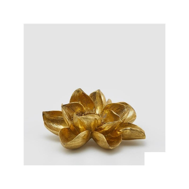 Portacandela magnoglia oro