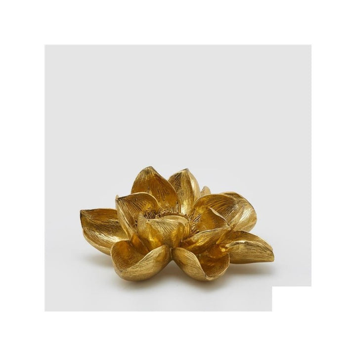 Portacandela magnoglia oro