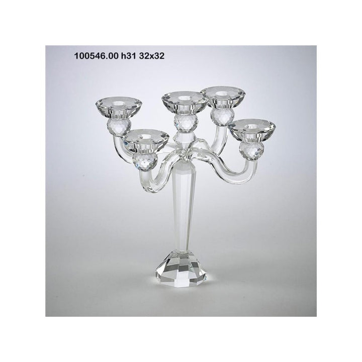 Portacandele Crystal 5 bracci h31cm