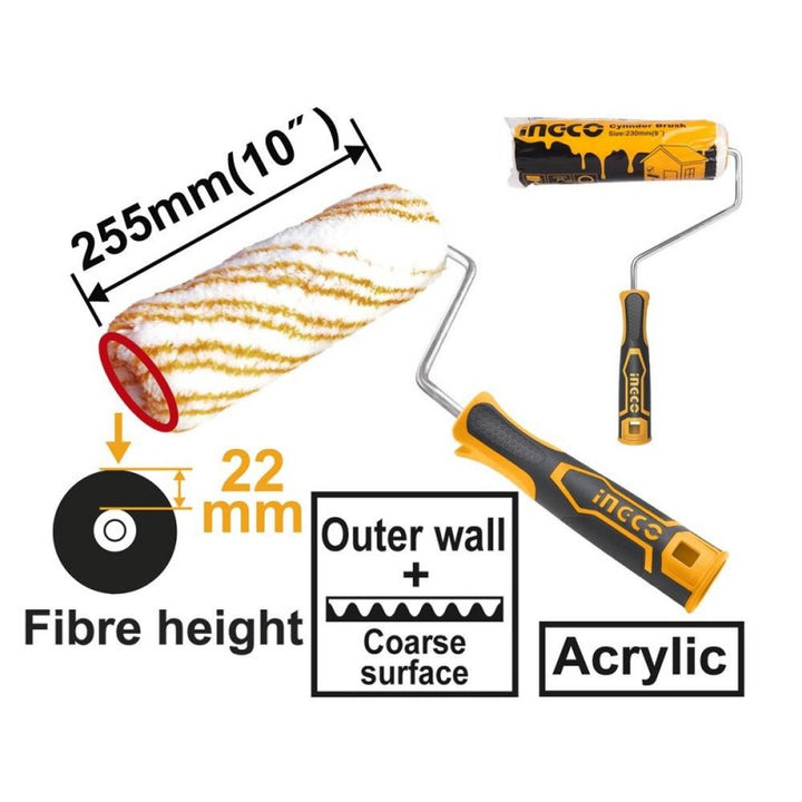 Rullo acrilico Ingco 25,5 cm con manico