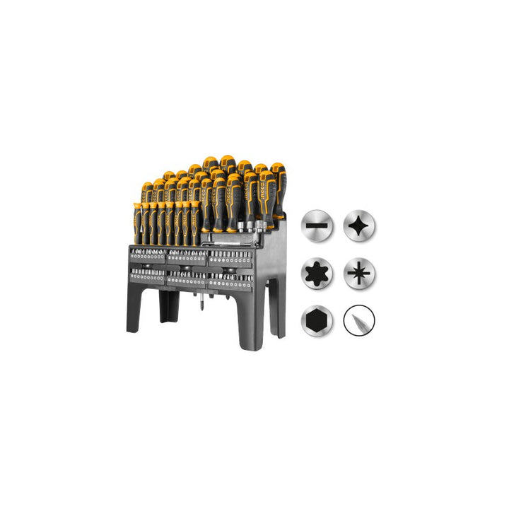 Set cacciaviti professionali Ingco 100 pz