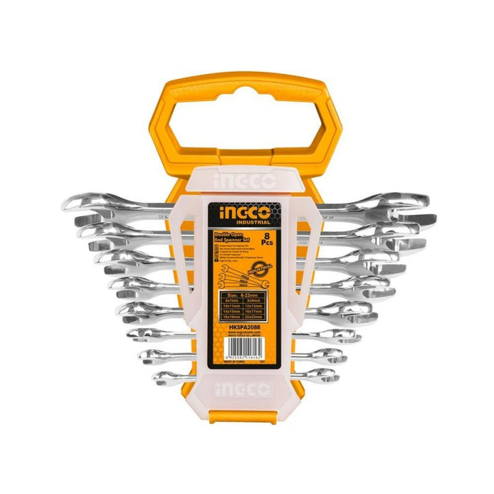 Set 8 chiavi inglesi a forchetta Ingco