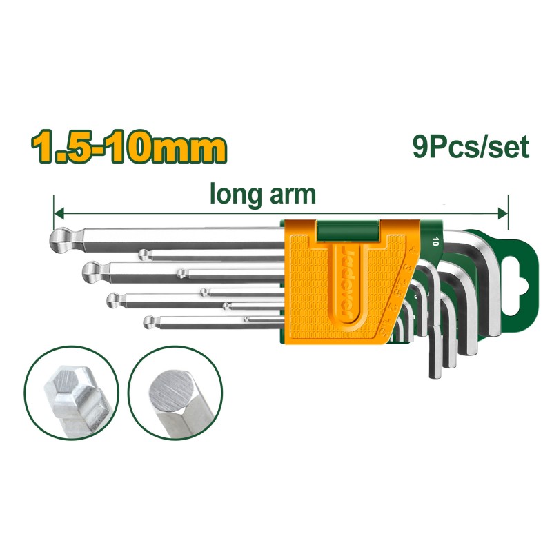 Set 9 Chiavi Esagonali Ball/point 1,5-10mm