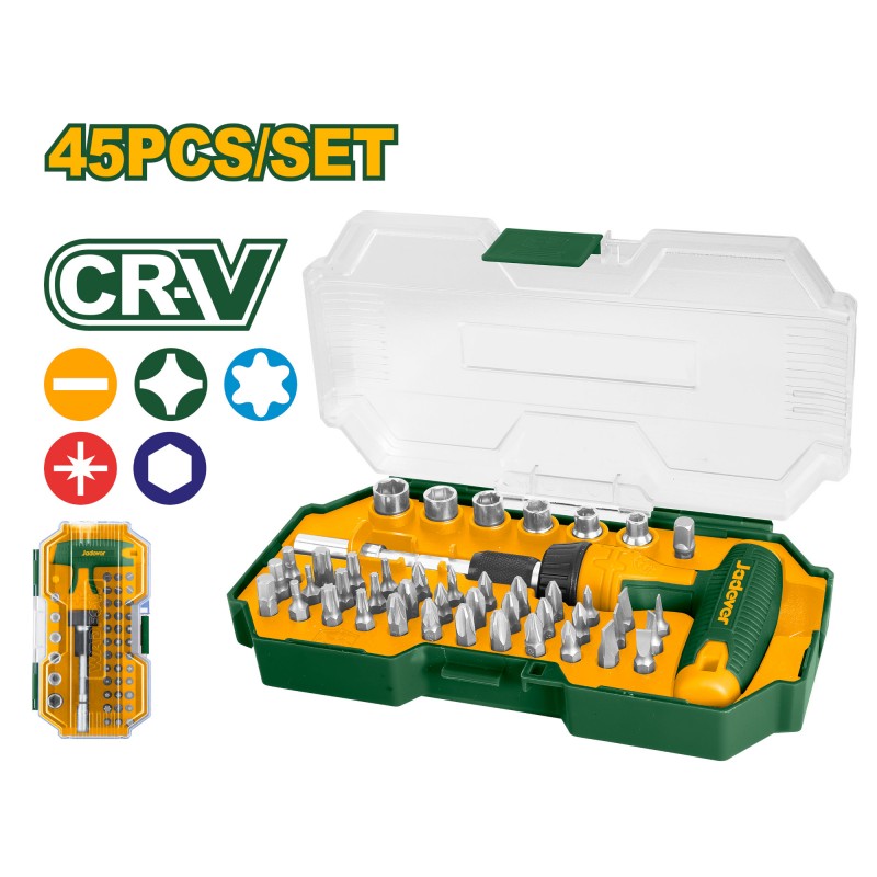 Set  Cacciavite A T Con 45 Bit con valigetta