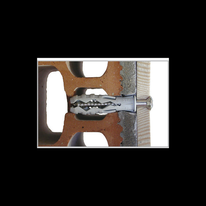 Tassello TU nylon con bordo con vite