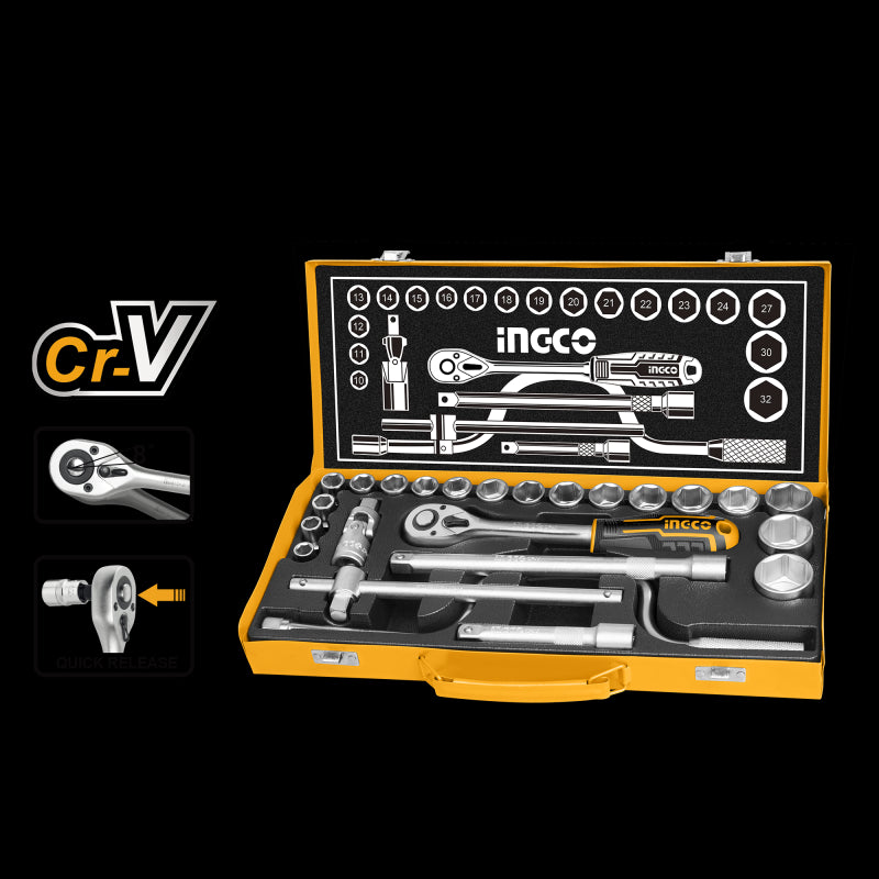 Set bussole Ingco 24 Pz in valigetta