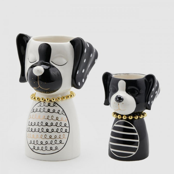Vaso Cane Bianco e Nero Enzo De Gasperi