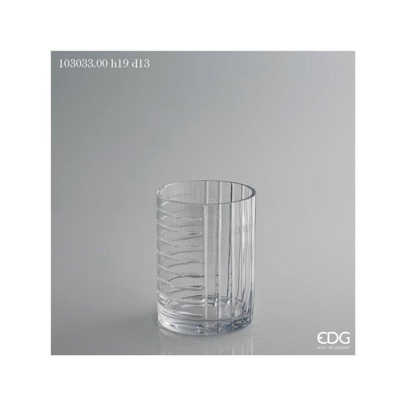Vaso cilindro righe-mix h19xø14cm