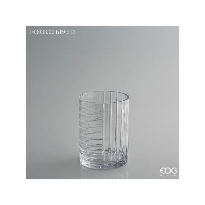 Vaso cilindro righe-mix h19xø14cm