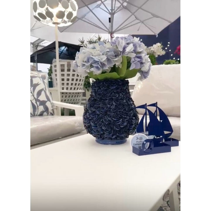 Vaso Freaky Alghe Bombato Blu | Enzo De Gasperi