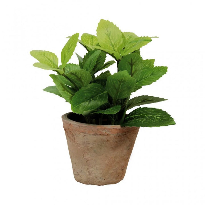 Vaso pianta artificiale Menta 18h cm EDG