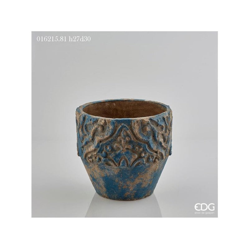 Vaso rotondo bombato deco h27cm