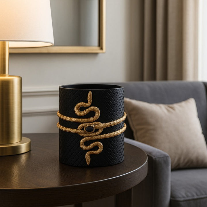 Vaso Snake Poly nero| EDG