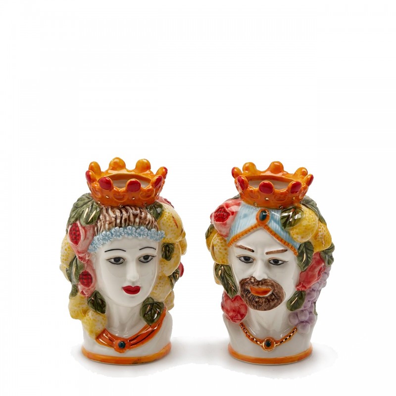 Vaso Testa Sicily Lui e Lei H15 Cm