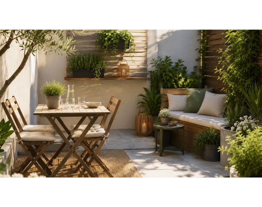 Come arredare un piccolo giardino senza rinunciare al comfort
