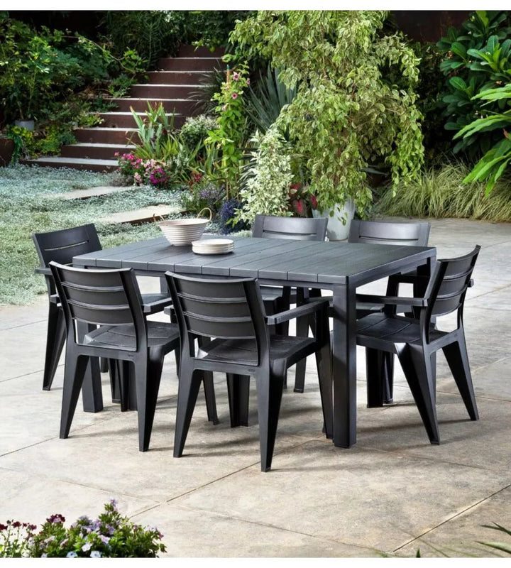 Set Julie con tavolo da giardino + 6 sedie Julie Keter - Perrone Shop